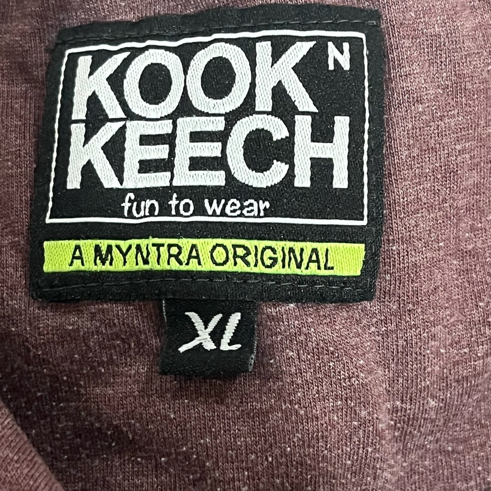 Kook N Keech It Was All A Dream Panda Tee Sz XL Burgundy - Picture 3 of 11